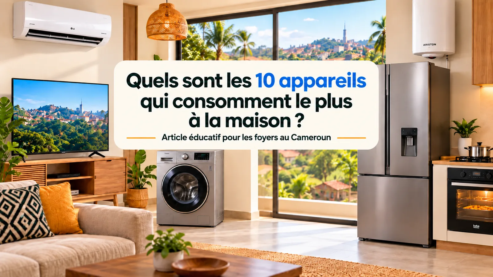 10 appareils qui consomment le plus à la maison au Cameroun