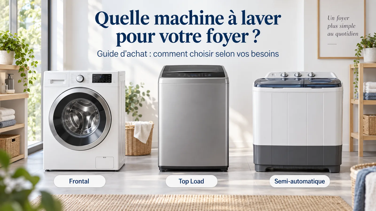 machine à laver pour votre foyer