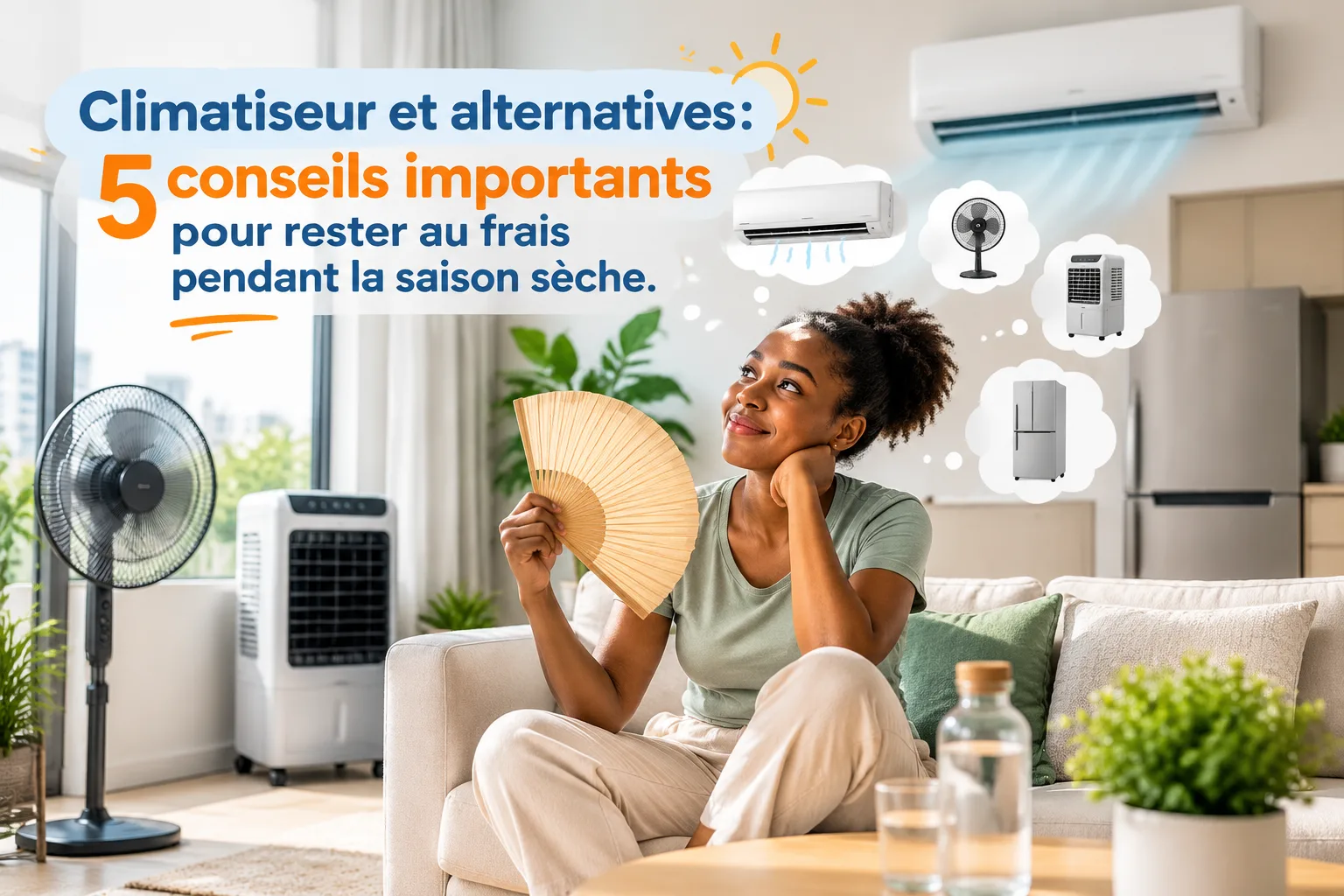 Découvrez 5 conseils pour rester au frais pendant la saison sèche au Cameroun : climatiseur, ventilateur, refroidisseur d’air et bonnes habitudes pour préserver votre confort.
